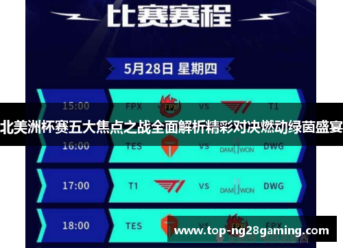 北美洲杯赛五大焦点之战全面解析精彩对决燃动绿茵盛宴